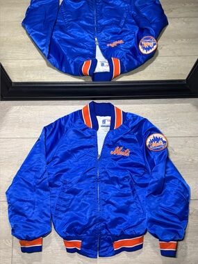 Vintage 1980s New York Mets ‘Nicole’ Embroidered & Patched Satin Bomber Jacket